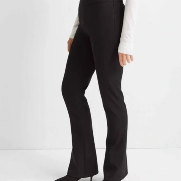 Club Monaco Black Slim Kick Flare Pants - Size 0 - Picture 2 of 4